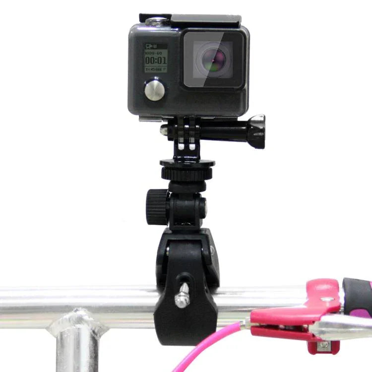 حامل مقبض دراجة نارية أو دراجة مع حامل ثلاثي الأرجل ومسمار من PULUZ لكاميرات GoPro، Insta360، DJI وغيرها، حامل مطول