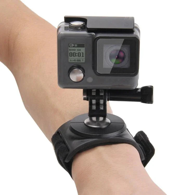 أشرطة يد ومعصم وذراع وساق 3 في 1 من PULUZ مع دوران 360 درجة لتركيب كاميرات الحركة GoPro وInsta360 وDJI وغيرها، شريط للذراع والساق