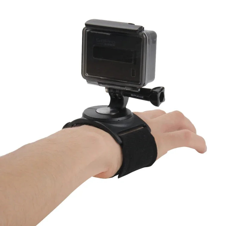 أشرطة يد ومعصم وذراع وساق 3 في 1 من PULUZ مع دوران 360 درجة لتركيب كاميرات الحركة GoPro وInsta360 وDJI وغيرها، شريط للذراع والساق