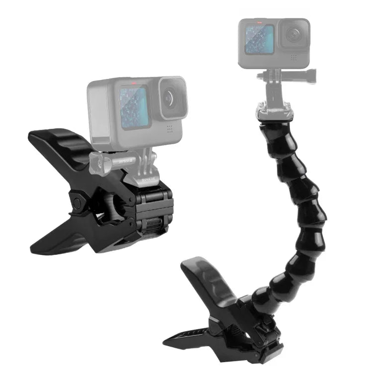 حامل مشبك مرن لفكي كاميرات الأكشن من PULUZ لكاميرات GoPro وInsta360 وDJI وغيرها، حامل فكي