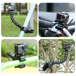 حامل مشبك مرن لفكي كاميرات الأكشن من PULUZ لكاميرات GoPro وInsta360 وDJI وغيرها، حامل فكي