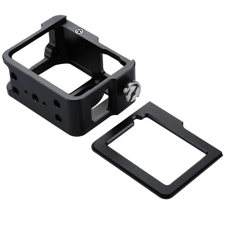 هيكل حماية من سبائك الألمنيوم CNC من PULUZ مع إطار تأمين وعدسة UV بقطر 52 مم لكاميرا GoPro HERO(2018) /7 Black /6 /5، لإطار سحب HERO6 /5، لإطار سحب HERO5