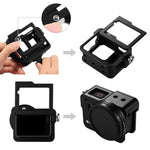 هيكل حماية من سبائك الألمنيوم CNC من PULUZ مع إطار تأمين وعدسة UV بقطر 52 مم لكاميرا GoPro HERO(2018) /7 Black /6 /5، لإطار سحب HERO6 /5، لإطار سحب HERO5