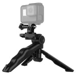 حامل ترايبود قابل للطي مع محول وبراغي من PULUZ لكاميرات GoPro وInsta360 وDJI وغيرها، الحد الأقصى للحمولة: 2 كجم