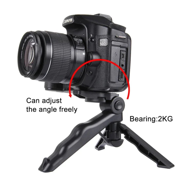 حامل ترايبود قابل للطي مع محول وبراغي من PULUZ لكاميرات GoPro وInsta360 وDJI وغيرها، الحد الأقصى للحمولة: 2 كجم