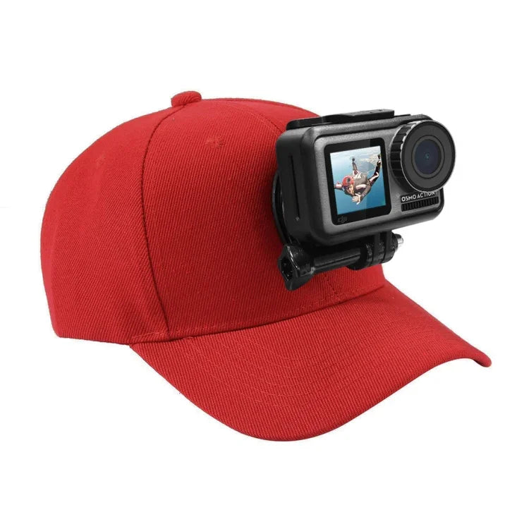 قبعة بيسبول من PULUZ مع مشبك J-Hook وبرغي لتركيب كاميرات GoPro وDJI OSMO Action وغيرها، قبعة بيسبول باللون الأسود، قبعة بيسبول باللون الأحمر، قبعة بيسبول باللون الأزرق الداكن