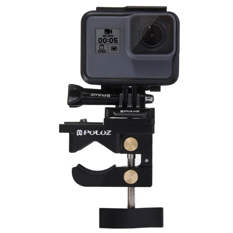 مشبك تثبيت عالمي من سبائك الألمنيوم من PULUZ لتركيب كاميرات GoPro وInsta360 وDJI وغيرها، مشبك تثبيت