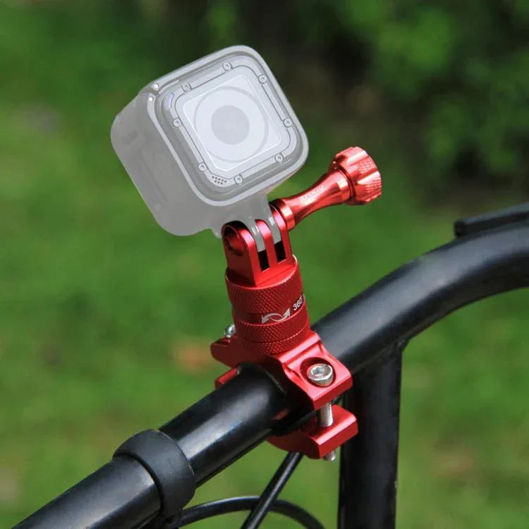 محول مقبض دراجة من الألمنيوم دوار 360 درجة مع برغي لكاميرات GoPro وInsta360 وDJI وغيرها من كاميرات الحركة، مخزون الصين (أحمر)، مخزون الصين (أزرق)، محول مقبض الدراجة 1