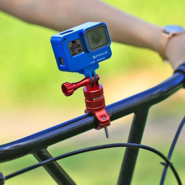 محول مقبض دراجة من الألمنيوم دوار 360 درجة مع برغي لكاميرات GoPro وInsta360 وDJI وغيرها من كاميرات الحركة، مخزون الصين (أحمر)، مخزون الصين (أزرق)، محول مقبض الدراجة 1