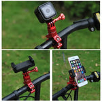 محول مقبض دراجة من الألمنيوم دوار 360 درجة مع برغي لكاميرات GoPro وInsta360 وDJI وغيرها من كاميرات الحركة، مخزون الصين (أحمر)، مخزون الصين (أزرق)، محول مقبض الدراجة 1