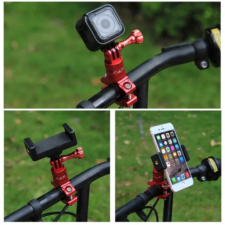 محول مقبض دراجة من الألمنيوم دوار 360 درجة مع برغي لكاميرات GoPro وInsta360 وDJI وغيرها من كاميرات الحركة، مخزون الصين (أحمر)، مخزون الصين (أزرق)، محول مقبض الدراجة 1