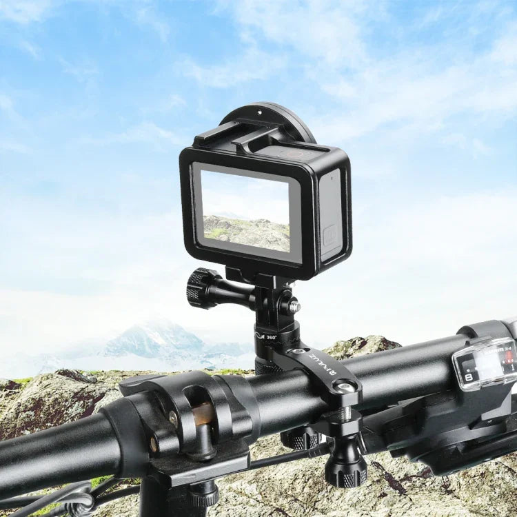 محول مقبض دراجة من الألمنيوم دوار 360 درجة مع برغي لكاميرات GoPro وInsta360 وDJI وغيرها من كاميرات الحركة، محول مقبض الدراجة 2