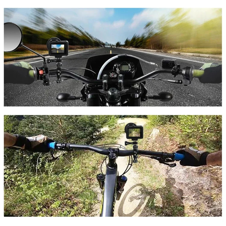 محول مقبض دراجة من الألمنيوم دوار 360 درجة مع برغي لكاميرات GoPro وInsta360 وDJI وغيرها من كاميرات الحركة، محول مقبض الدراجة 2