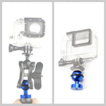 محول رأس كروي من الألمنيوم CNC من PULUZ لكاميرات GoPro وInsta360 وDJI وغيرها من كاميرات الحركة، القطر: 2.5 سم، ألومنيوم CNC (أسود)