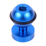 محول رأس كروي من الألمنيوم CNC من PULUZ لكاميرات GoPro وInsta360 وDJI وغيرها من كاميرات الحركة، القطر: 2.5 سم، ألومنيوم CNC (أسود)