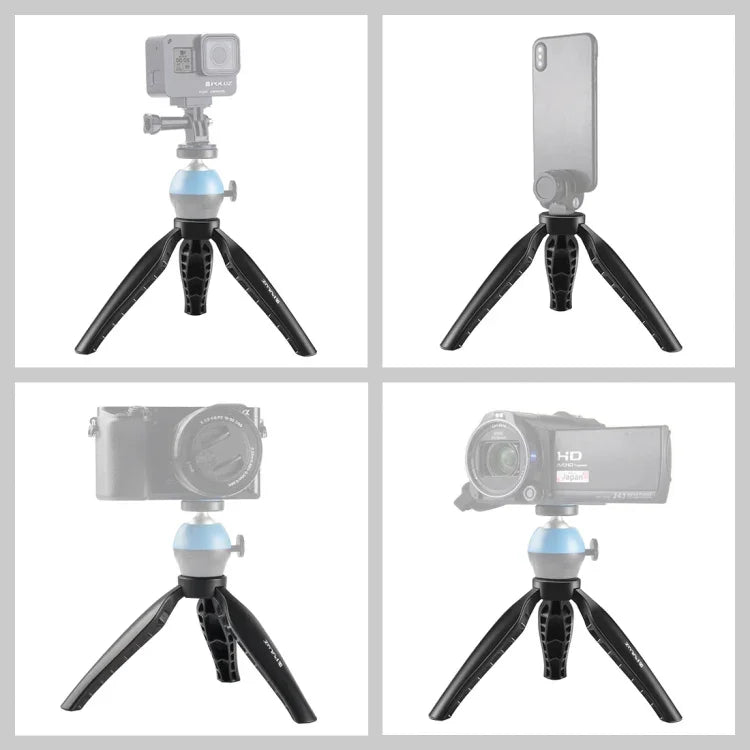 حامل ثلاثي القوائم مكتبي بسيط صغير من ABS بمسمار 1/4 بوصة لكاميرات DSLR والرقمية، ارتفاع العمل: 9 سم، حامل ثلاثي ABS
