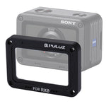 واقي عدسة من الألمنيوم مع زجاج مقسى من PULUZ لكاميرا Sony RX0 / RX0 II، مع براغي ومفكات، أمامي أحمر لهب