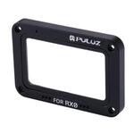 واقي عدسة من الألمنيوم مع زجاج مقسى من PULUZ لكاميرا Sony RX0 / RX0 II، مع براغي ومفكات، أمامي أحمر لهب