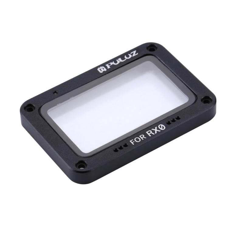 واقي عدسة من الألمنيوم مع زجاج مقسى من PULUZ لكاميرا Sony RX0 / RX0 II، مع براغي ومفكات، أمامي أحمر لهب