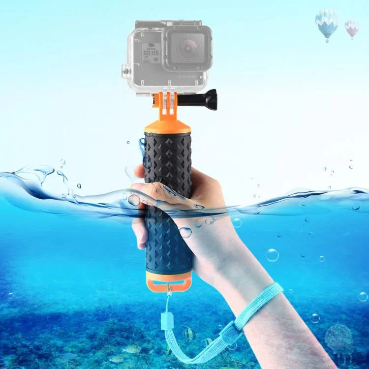 مقبض يد عائم PULUZ مع حزام لأعمدة الطفو لكاميرات GoPro HERO10 Black / HERO9 Black / HERO8 Black / HERO7 /6 /5 /5 Session /4 Session /4 /3+ /3 /2 /1، Xiaoyi وكاميرات الحركة الأخرى، مقبض يد عائم