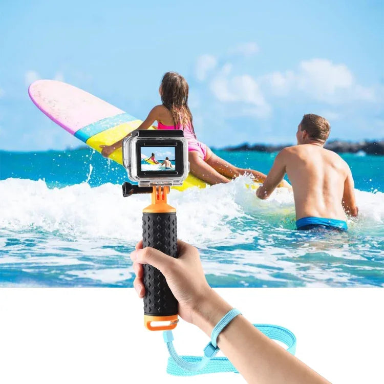 مقبض يد عائم PULUZ مع حزام لأعمدة الطفو لكاميرات GoPro HERO10 Black / HERO9 Black / HERO8 Black / HERO7 /6 /5 /5 Session /4 Session /4 /3+ /3 /2 /1، Xiaoyi وكاميرات الحركة الأخرى، مقبض يد عائم