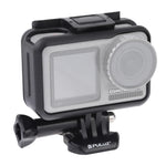 إطار حماية قياسي من ABS لحماية DJI Osmo Action من PULUZ، مع مشبك تثبيت أساسي ومسمار، ABS