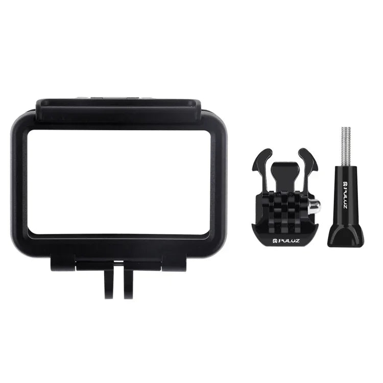 إطار حماية قياسي من ABS لحماية DJI Osmo Action من PULUZ، مع مشبك تثبيت أساسي ومسمار، ABS