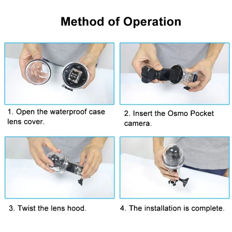 غطاء غطس مقاوم للماء حتى عمق 60 متر من PULUZ لكاميرا DJI Osmo Pocket