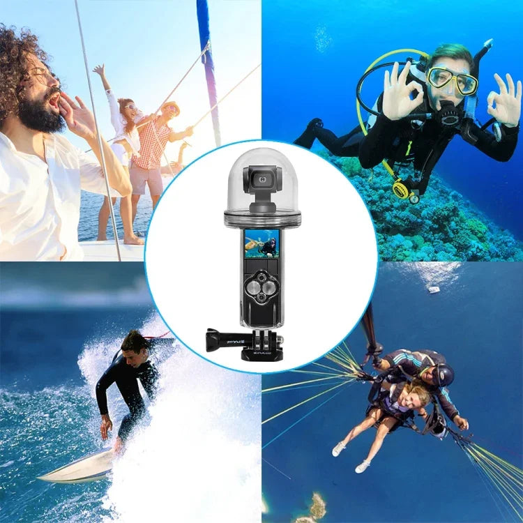 غطاء غطس مقاوم للماء حتى عمق 60 متر من PULUZ لكاميرا DJI Osmo Pocket