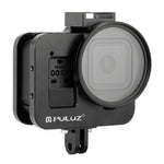 هيكل حماية من سبائك الألمنيوم CNC مع إطار تأمين وعدسة UV بحجم 52 مم لكاميرا GoPro HERO8 Black من PULUZ، لـ HERO8 Black مع إطار