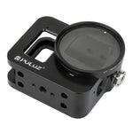 هيكل حماية من سبائك الألمنيوم CNC مع إطار تأمين وعدسة UV بحجم 52 مم لكاميرا GoPro HERO8 Black من PULUZ، لـ HERO8 Black مع إطار