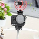 هيكل حماية من سبائك الألمنيوم CNC مع إطار تأمين وعدسة UV بحجم 52 مم لكاميرا GoPro HERO8 Black من PULUZ، لـ HERO8 Black مع إطار