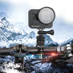 هيكل حماية من سبائك الألمنيوم CNC مع إطار تأمين وعدسة UV بحجم 52 مم لكاميرا GoPro HERO8 Black من PULUZ، لـ HERO8 Black مع إطار