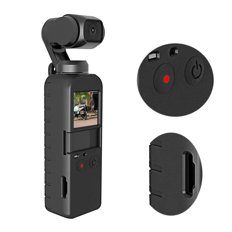 طقم غطاء سيليكون بنمط ماسي 2 في 1 لكاميرا DJI OSMO Pocket من PULUZ، لـ DJI OSMO Pocket