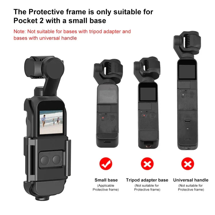 PULUZ غطاء واقي هيكل الحماية لإطار DJI OSMO Pocket / Pocket 2، لـ DJI OSMO Pocket