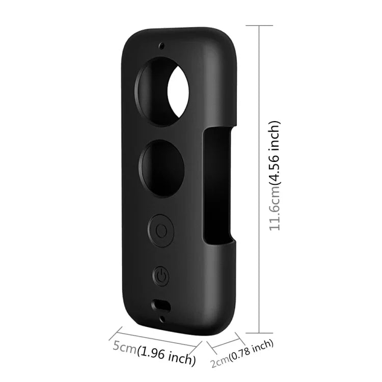 PULUZ غطاء حماية سيليكون مع غطاء عدسة لـ Insta360 ONE X، لـ Insta360 ONE X (أسود)، لـ Insta360 ONE X (أحمر)