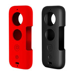 PULUZ غطاء حماية سيليكون مع غطاء عدسة لـ Insta360 ONE X، لـ Insta360 ONE X (أسود)، لـ Insta360 ONE X (أحمر)