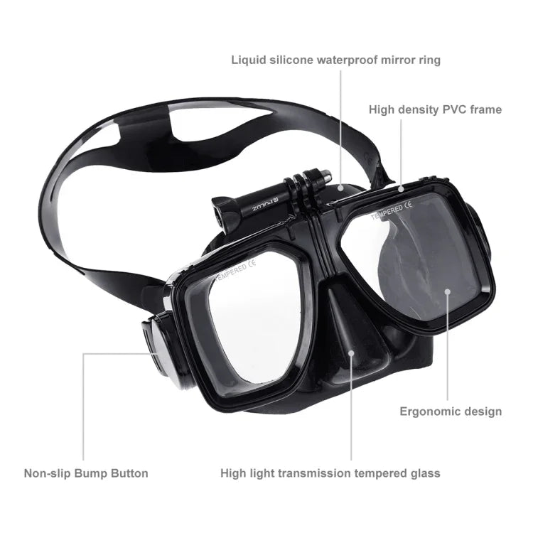 معدات رياضة مائية وقناع غوص ونظارات سباحة لـ GoPro، Insta360، DJI وكاميرات الحركة الأخرى