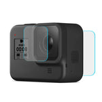 فيلم زجاجي مقسى 9H 2.5D لحماية عدسة وشاشة LCD لكاميرا GoPro HERO8 Black من PULUZ، لـ GoPro HERO8 Black