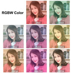 PULUZ 6.2 inch 16cm USB 10 Modes 8 Colors RGBW Dimmable LED Ring Vlogging Photography Video Lights with Tripod Ball Head, 6.2 inch RGBW