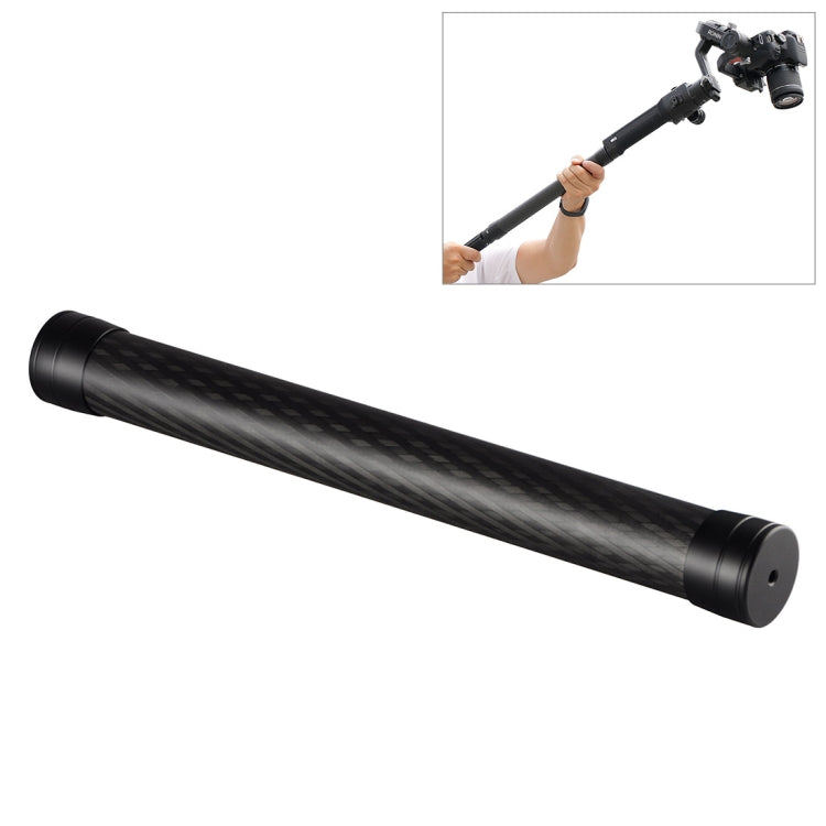 عمود أحادي قابل للتمديد من ألياف الكربون من PULUZ لأجهزة DJI / MOZA / Feiyu V2 / Zhiyun G5 / SPG، الطول: 35 سم، 35 سم