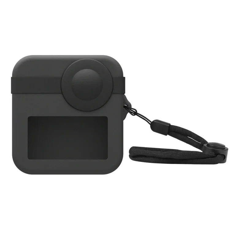 غطاء عدسات مزدوجة PULUZ لكاميرا GoPro Max + غطاء حماية من السيليكون للجسم، غطاء سيليكون