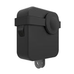 غطاء عدسات مزدوجة PULUZ لكاميرا GoPro Max + غطاء حماية من السيليكون للجسم، غطاء سيليكون