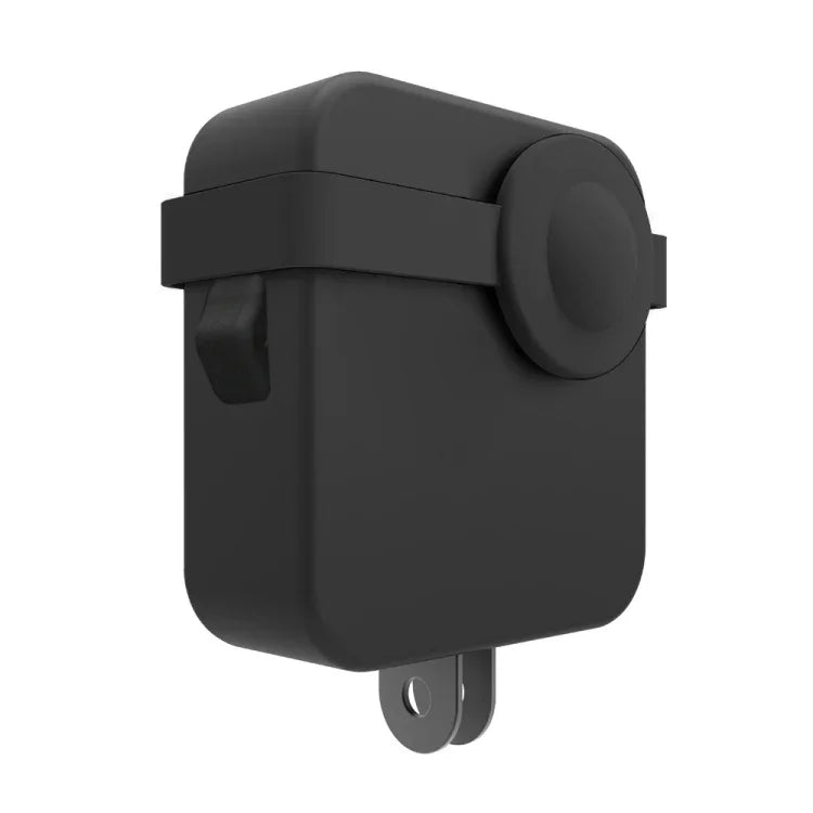 غطاء عدسات مزدوجة PULUZ لكاميرا GoPro Max + غطاء حماية من السيليكون للجسم، غطاء سيليكون