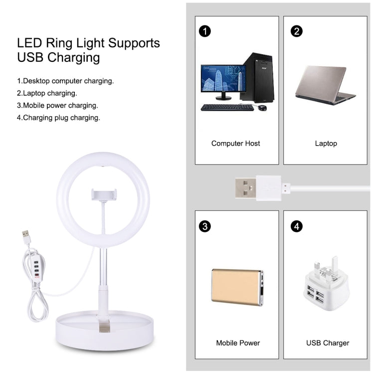 PULUZ ضوء فيديو تصوير سيلفي وفلوغ LED منحني بحجم 10.2 بوصة 26 سم مع 3 أوضاع USB، قابل لتعديل السطوع ودرجة حرارة اللون المزدوجة، مع جهاز تحكم عن بعد بلوتوث وحامل مكتبي قابل للطي ومشبك هاتف