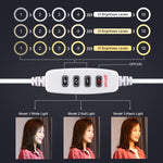 PULUZ ضوء فيديو تصوير سيلفي وفلوغ LED منحني بحجم 10.2 بوصة 26 سم مع 3 أوضاع USB، قابل لتعديل السطوع ودرجة حرارة اللون المزدوجة، مع جهاز تحكم عن بعد بلوتوث وحامل مكتبي قابل للطي ومشبك هاتف