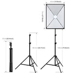 بولوز صندوق إضاءة ناعم استوديو 50x70 سم + حامل ثلاثي القوائم 2 متر + لمبة LED بيضاء 30 واط 5700 كلفن E27 220 فولت، لمبة واحدة قابس الاتحاد الأوروبي، لمبة واحدة قابس الولايات المتحدة