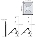 بولوز صندوق إضاءة ناعم استوديو 50x70 سم + حامل ثلاثي القوائم 2 متر + 4 لمبات LED بيضاء 20 واط 5700 كلفن E27 220 فولت، 4 لمبات قابس الاتحاد الأوروبي، 4 لمبات قابس الولايات المتحدة
