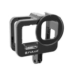 غطاء حماية سميك من الألمنيوم CNC PULUZ لكاميرا GoPro HERO13 Black /12 Black /11 Black /10 Black /9 Black مع إطار تأمين وعدسة UV 52 مم، للنسخة السميكة من GoPro HERO9 Black