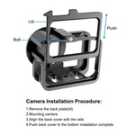 غطاء حماية سميك من الألمنيوم CNC PULUZ لكاميرا GoPro HERO13 Black /12 Black /11 Black /10 Black /9 Black مع إطار تأمين وعدسة UV 52 مم، للنسخة السميكة من GoPro HERO9 Black
